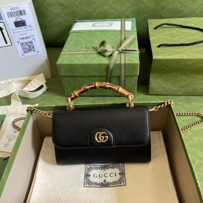 Wholesale Luxury Gucci Gg Small Top Handle Bag With Bamboo 675794