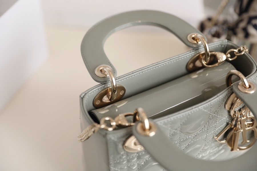 Wholesale Luxury Dior Mini Lady Dior Bag Cloud Blue Patent Cannage Calfskin M0505Owcb_M81B - Image 3