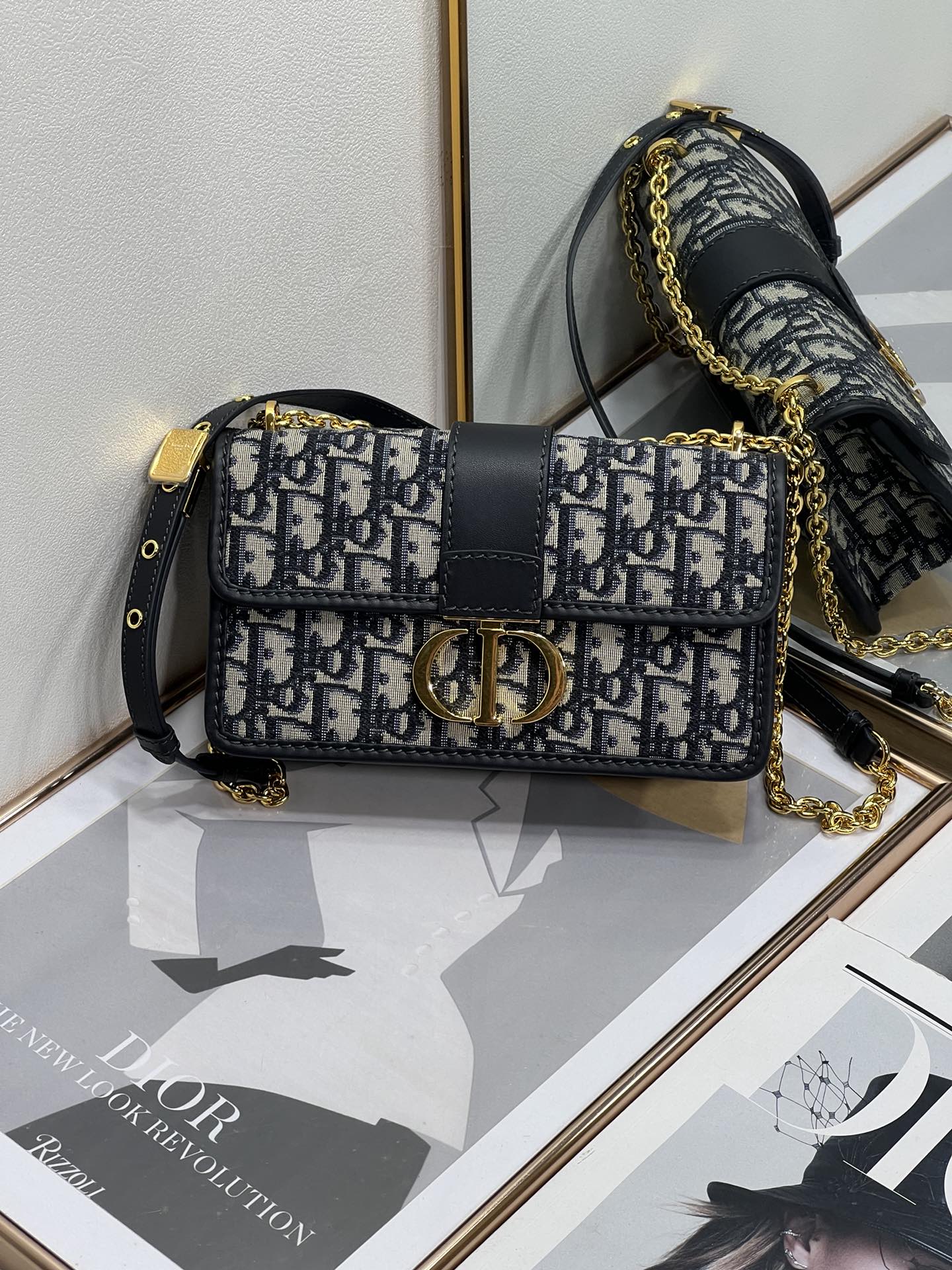 Wholesale Luxury Dior 30 Montaigne Bag Blue Dior Oblique Jacquard M9208Utzq_M928 - Image 6