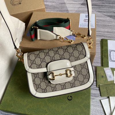 Wholesale Luxury Gucci Horsebit Min White 658574