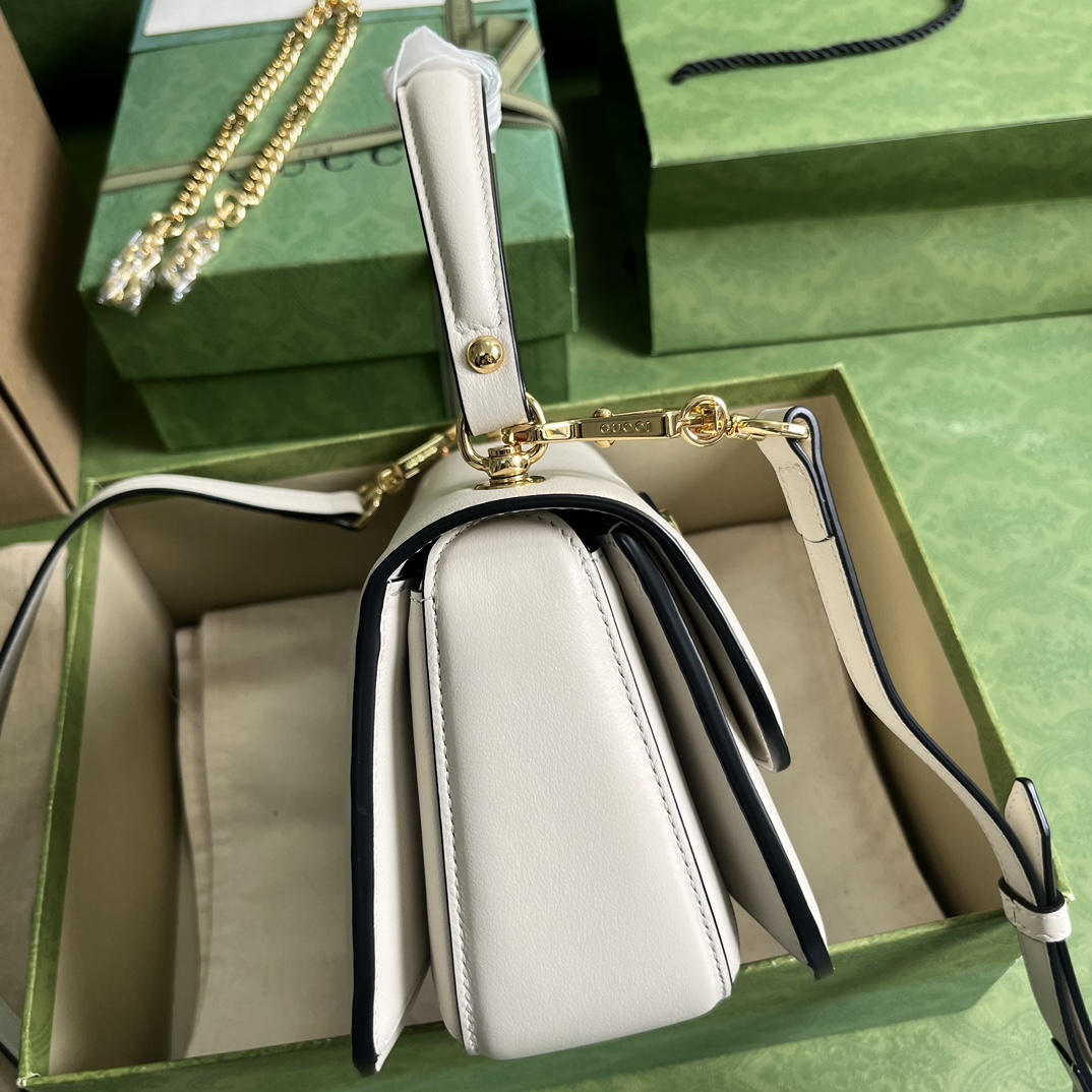 Wholesale Luxury Gucci Blondie Top-Handle Bag White 735101 - Image 5
