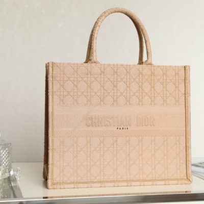 Wholesale Luxury Dior Book Tote Natural Cannage Raffia