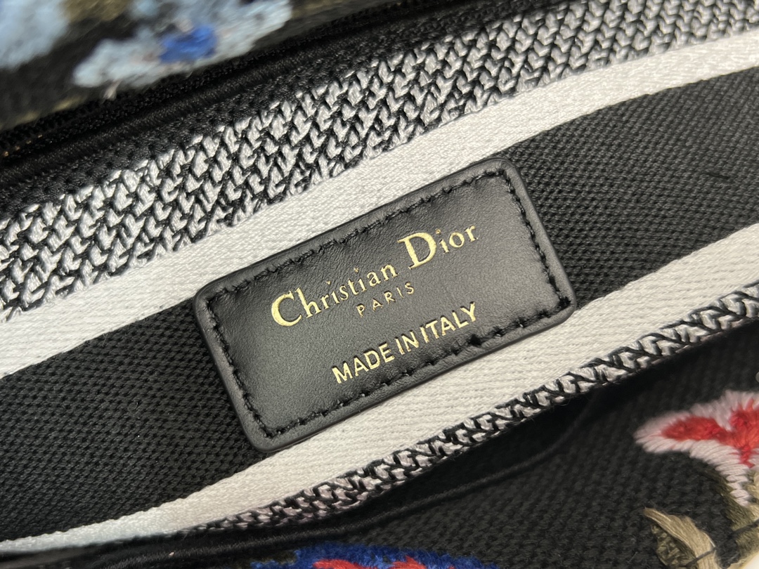 Wholesale Luxury Dior Small Lady D-Lite Bag Black Multicolor Dior Birds Embroidery M0565Oeao_M911 - Image 3