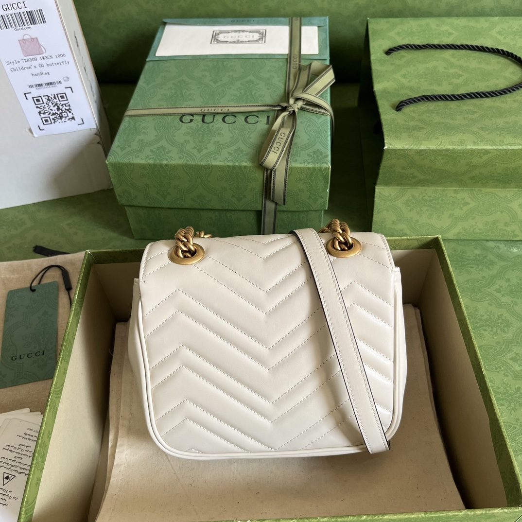 Wholesale Luxury Gucci Marmont Gg White 739682 - Image 8