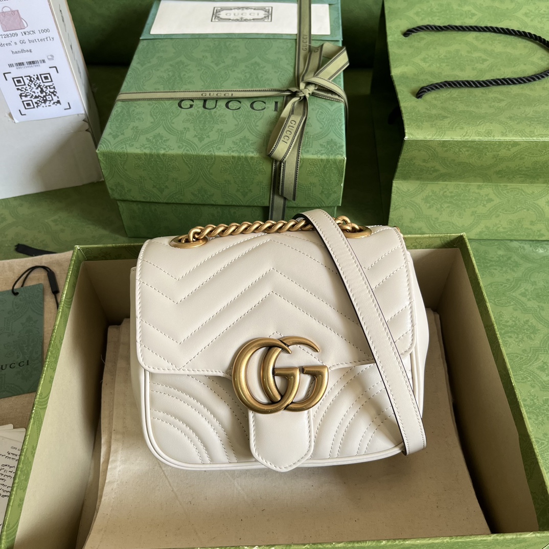 Wholesale Luxury Gucci Marmont Gg White 739682