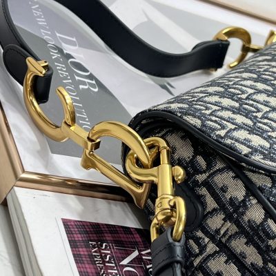 Alternative view of Wholesale Luxury Dior Saddle Bag Blue Dior Oblique Embroidery M0446Criw M928