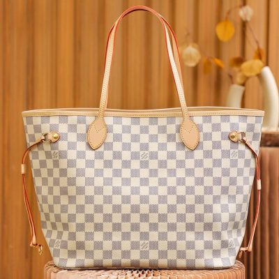 Alternative view of Wholesale Luxury Louis Vuitton Damier Azur Neverfull White Pm/Mm/Gm N41361