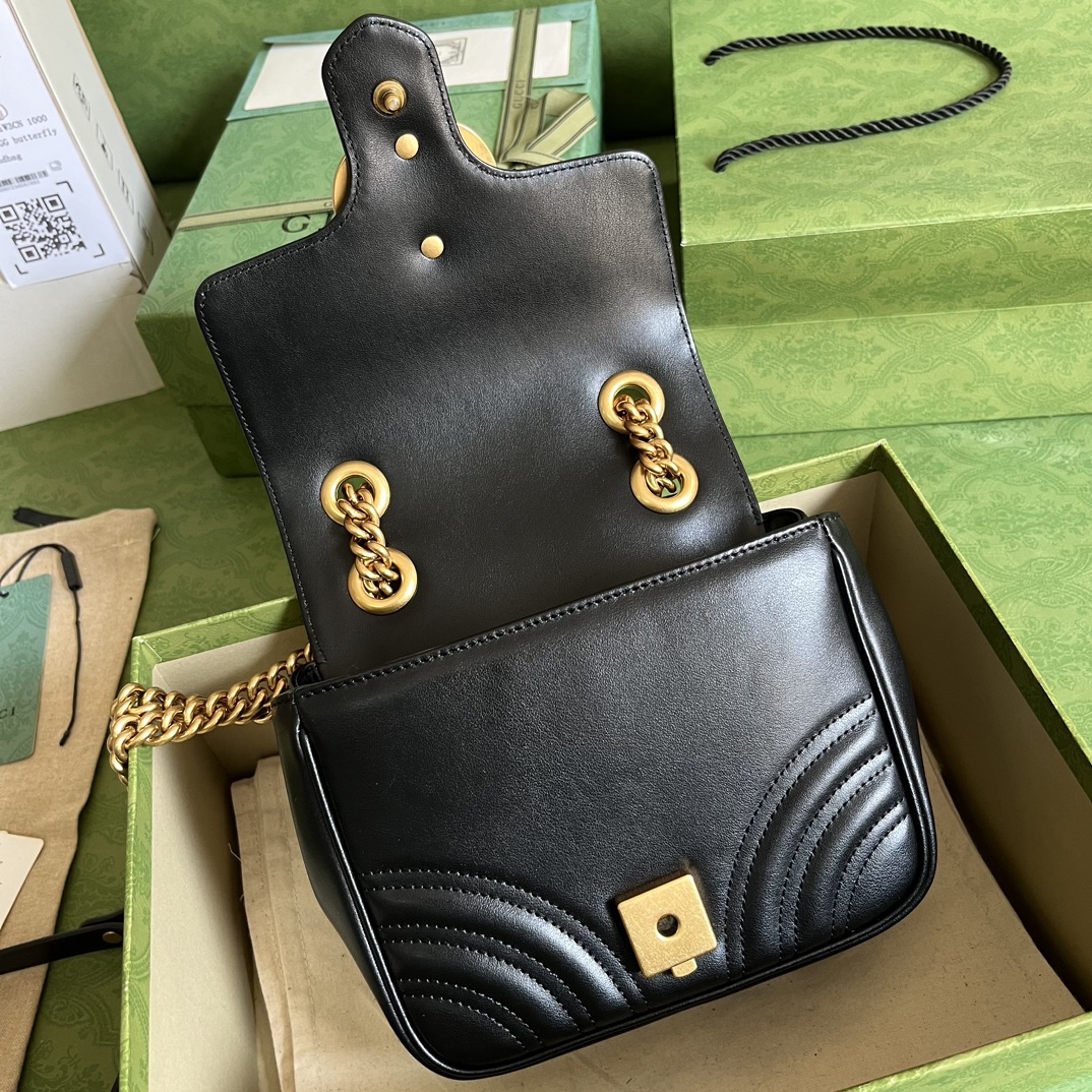 Wholesale Luxury Gucci Marmont Gg Black 739682 - Image 4