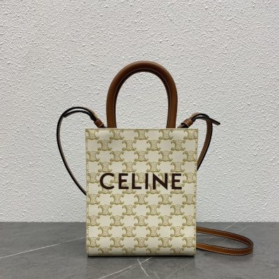 Wholesale Luxury Celine Triomphe Mini Tote White 194372Bzk.01Bc