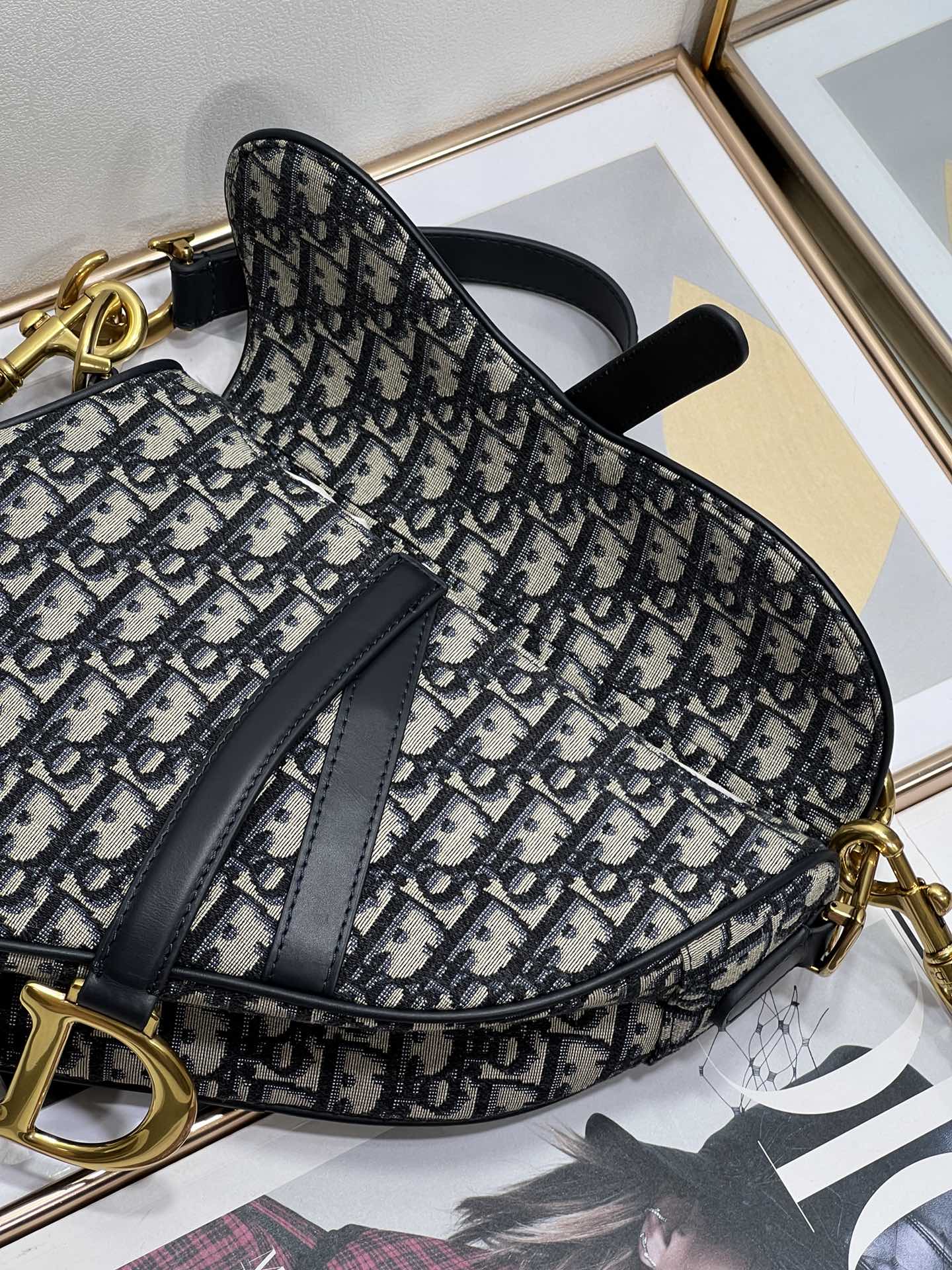 Wholesale Luxury Dior Saddle Bag Blue Dior Oblique Embroidery M0446Criw M928 - Image 7
