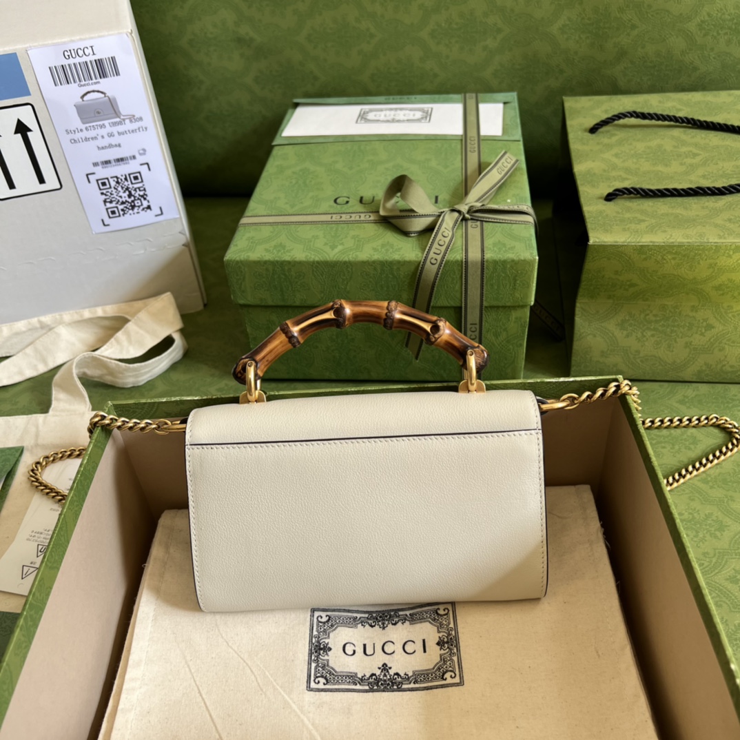 Wholesale Luxury Gucci Gg Small Top Handle Bag With Bamboo 675794 - Image 8