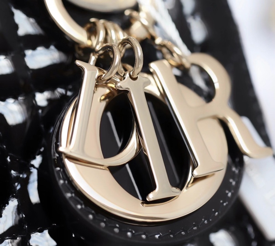 Wholesale Luxury Dior Mini Lady Dior Bag Black Patent Cannage Calfskin M0565Pwrt_M900A - Image 3