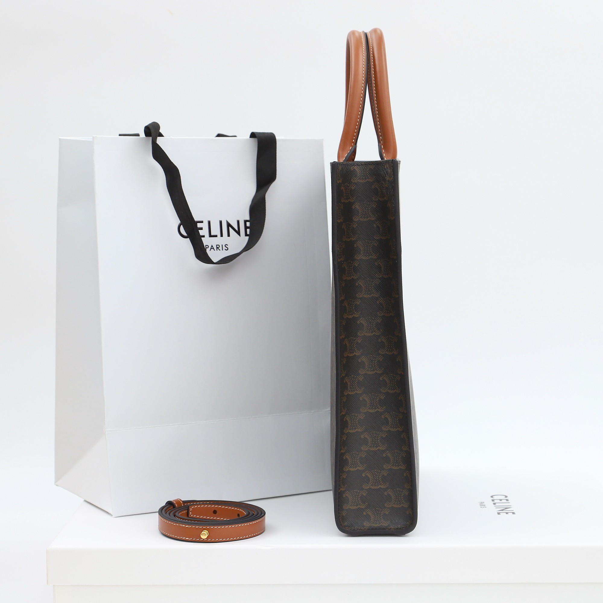 Wholesale Luxury Celine Small Cabas Vertical In Triomphe Canvas - Image 6