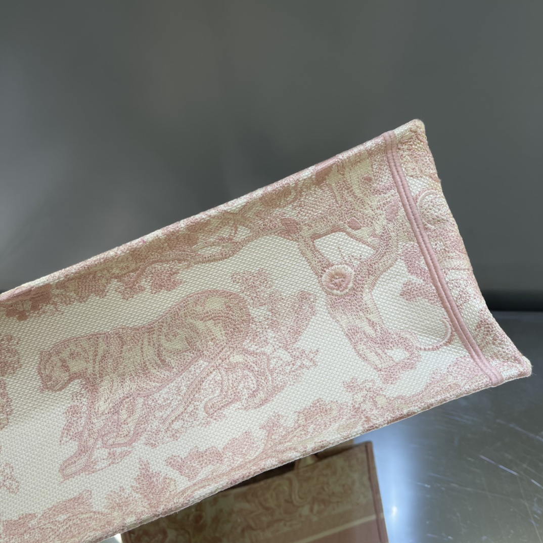 Wholesale Luxury Dior Book Tote Medium Pink Toile De Jouy Embroidery M1296Ztdt_M956 - Image 5