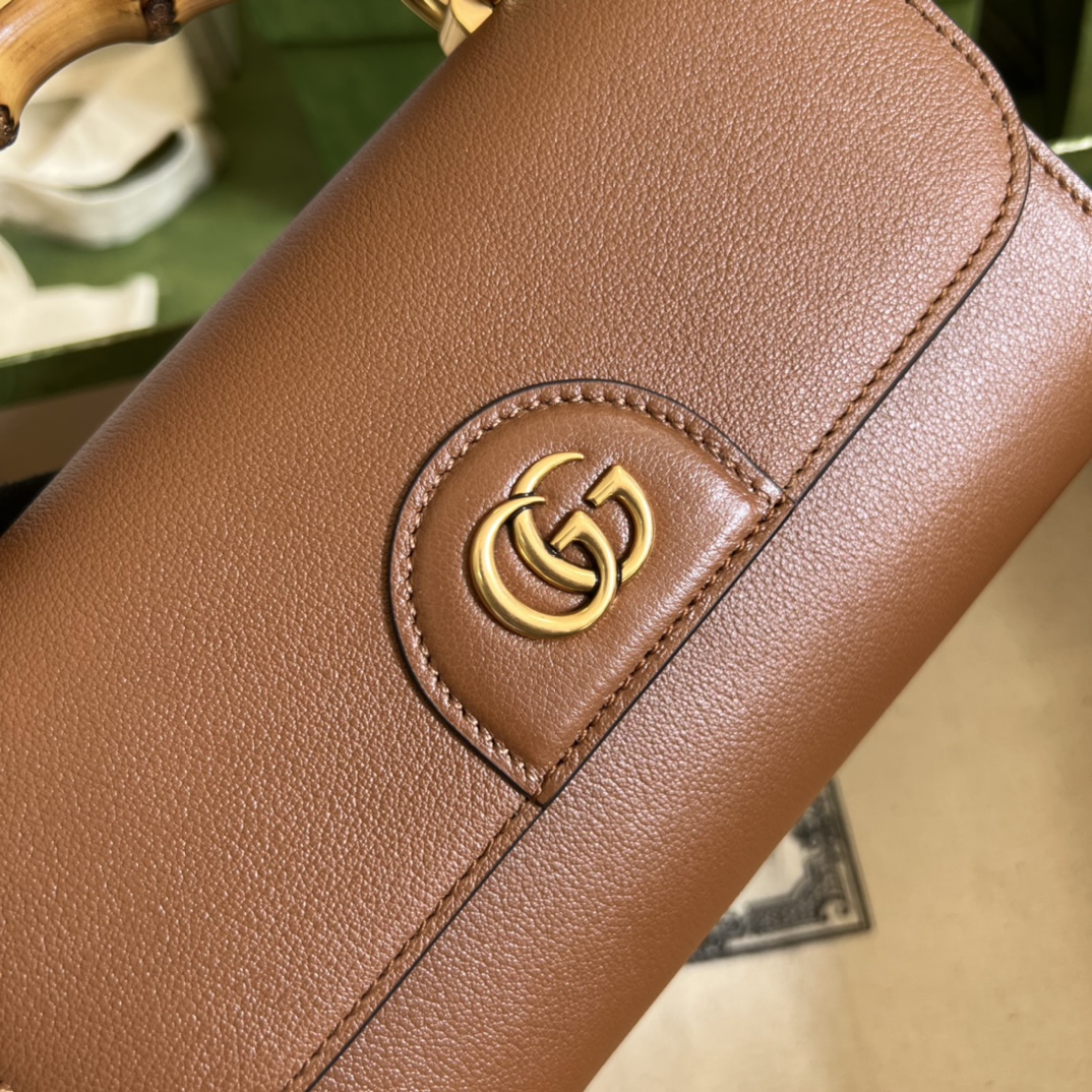 Wholesale Luxury Gucci Gg Small Top Handle Bag With Bamboo 675794 - Image 7