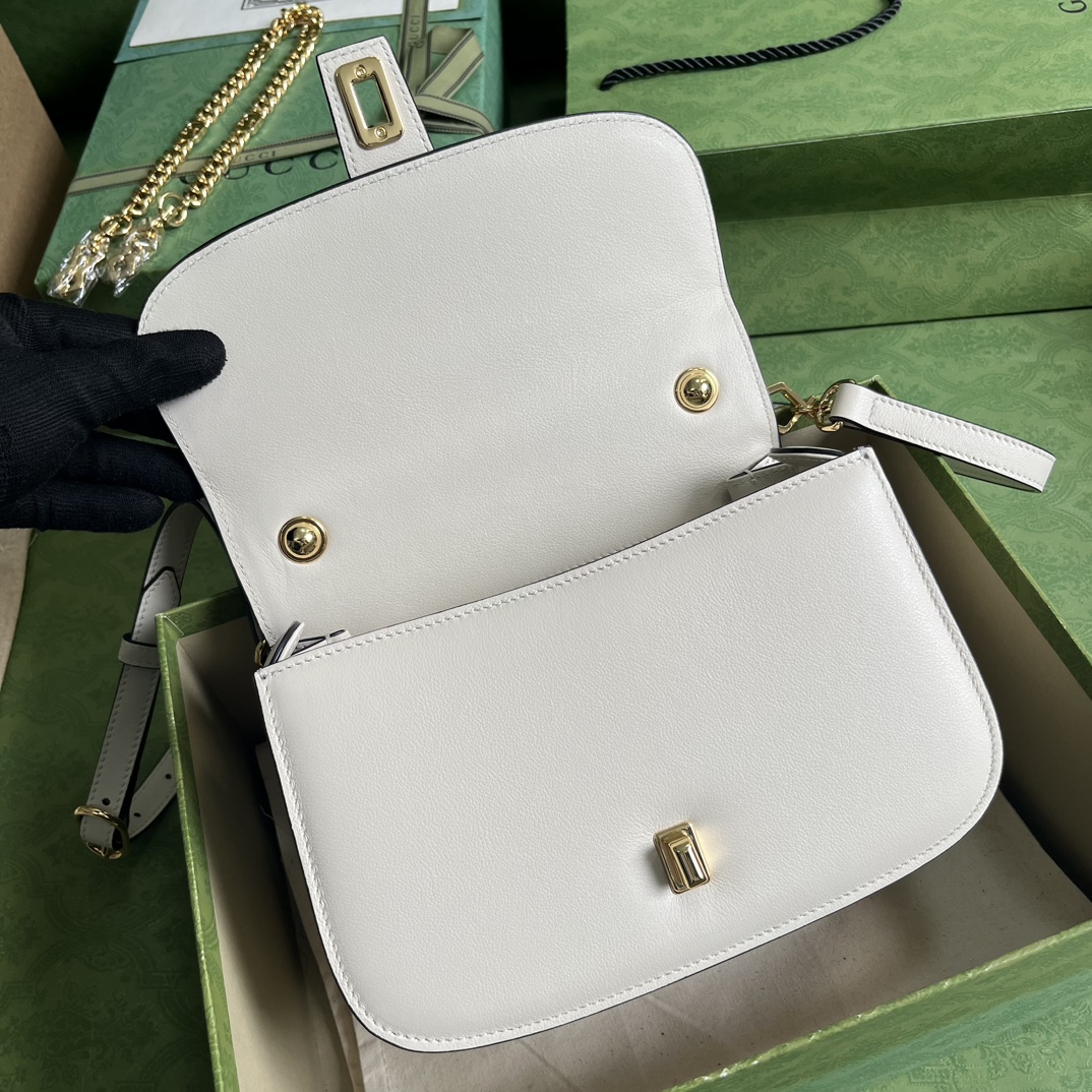 Wholesale Luxury Gucci Blondie Top-Handle Bag White 735101 - Image 9
