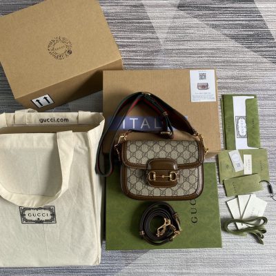 Alternative view of Wholesale Luxury Gucci Horsebit Min Brown 658574