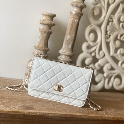 Wholesale Luxury Chanel Wallet On Chain White Ap1450