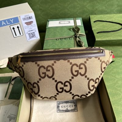 Wholesale Luxury Gucci Jumbo Belt Bag 696031 Brown