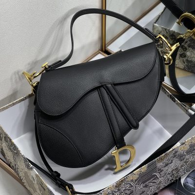 Wholesale Luxury Dior Saddle Bag Black Grained Calfskin M0455Cbaa_M900