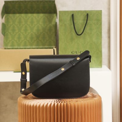 Alternative view of Wholesale Luxury Gucci Horsebit 1955 Shoulder Bag 602204 Black Leather