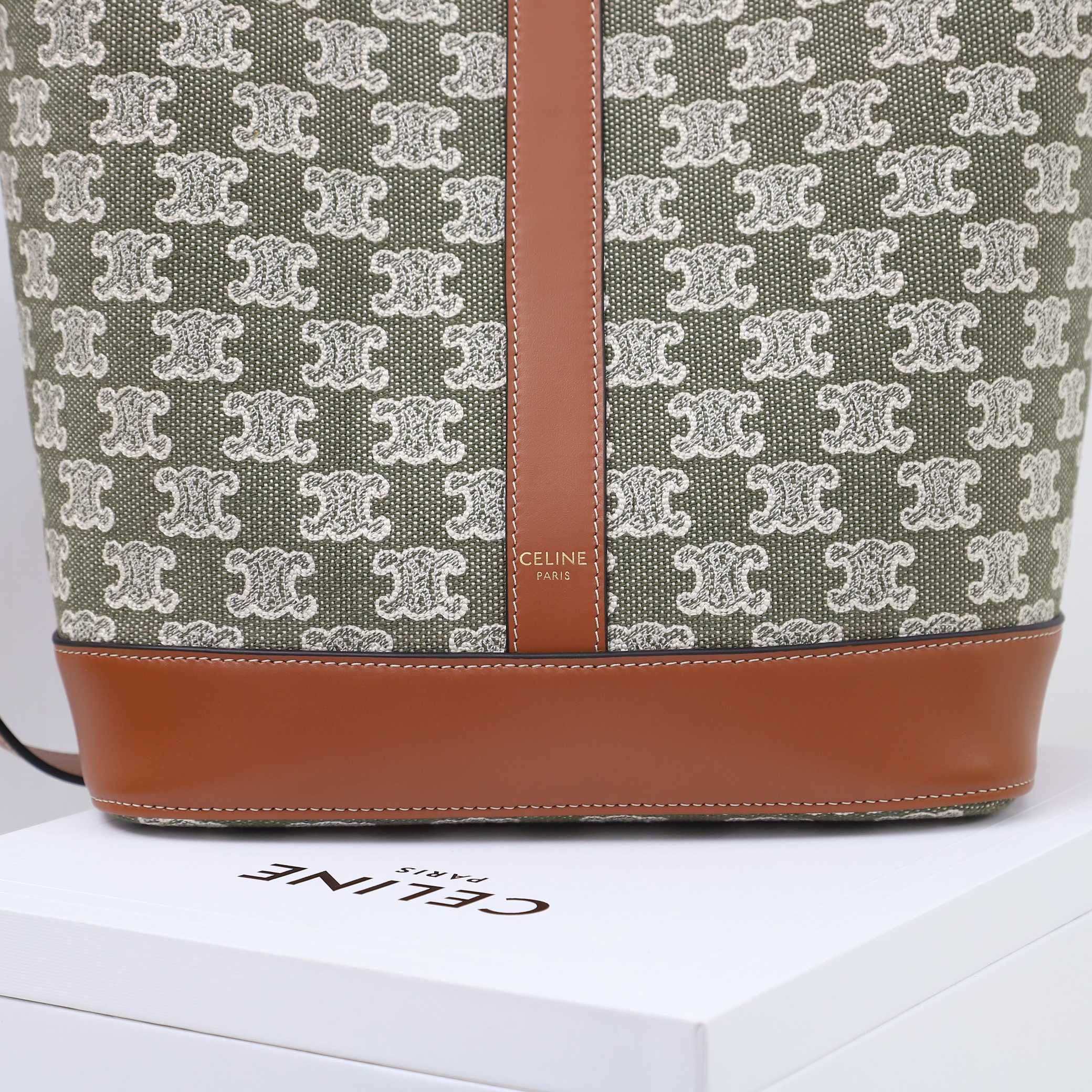 Wholesale Luxury Celine Medium Bucket In Triomphe - Image 5
