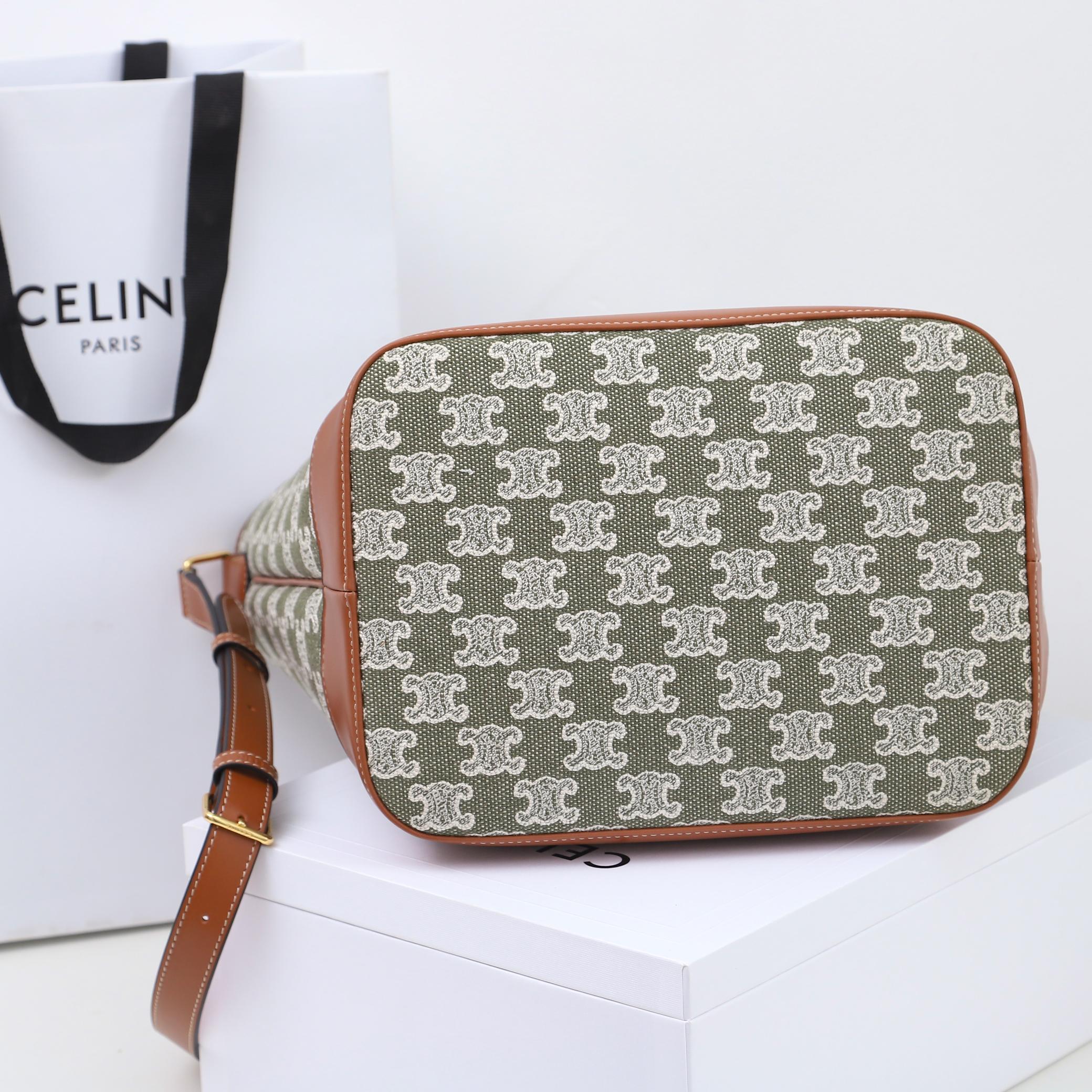Wholesale Luxury Celine Medium Bucket In Triomphe - Image 4