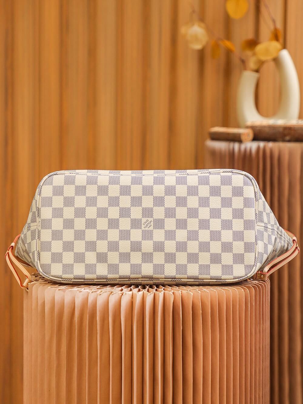 Wholesale Luxury Louis Vuitton Damier Azur Neverfull White Pm/Mm/Gm N41361 - Image 3