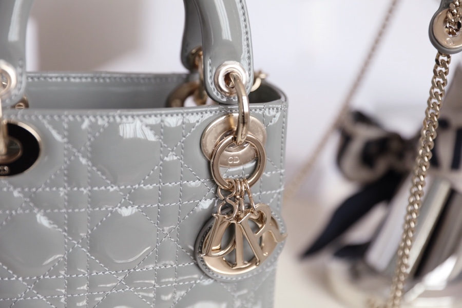Wholesale Luxury Dior Mini Lady Dior Bag Cloud Blue Patent Cannage Calfskin M0505Owcb_M81B - Image 6
