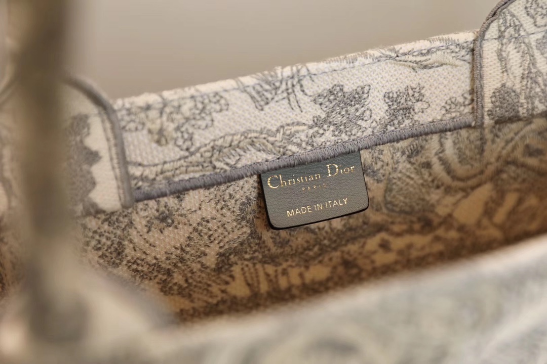 Wholesale Luxury Dior Book Tote Gray Toile De Jouy Embroidery - Image 4