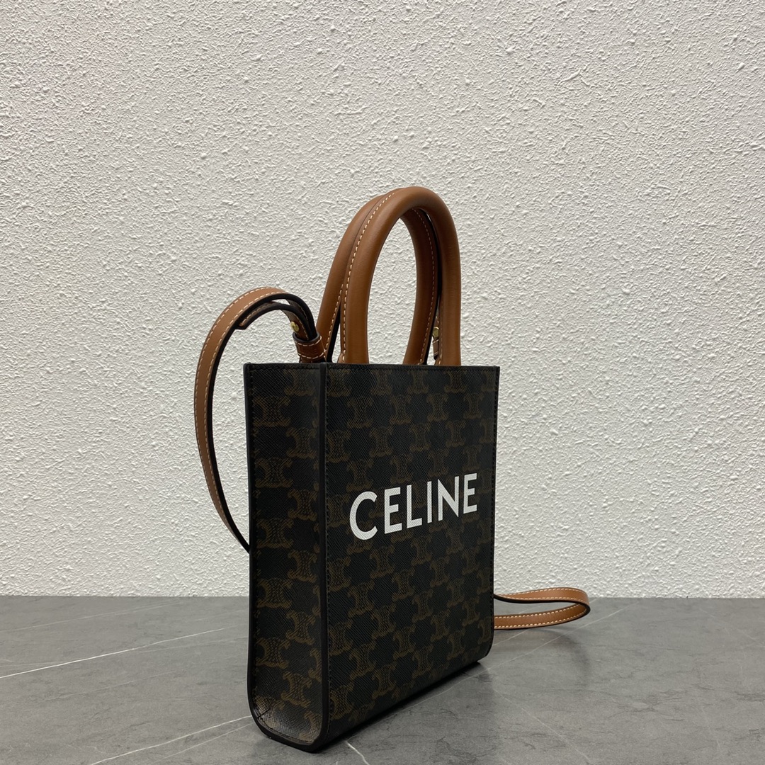 Wholesale Luxury Celine Triomphe Mini Tote Black 194372Bzk.04Lu - Image 5