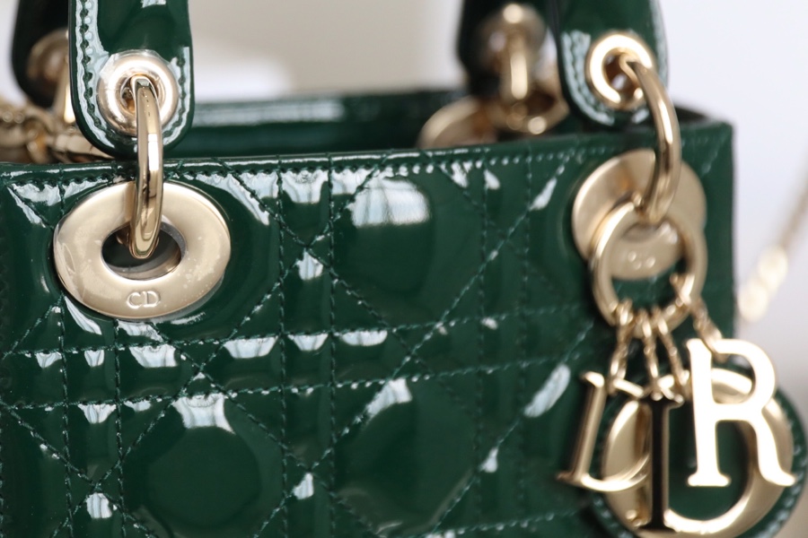 Wholesale Luxury Dior Mini Lady Dior Bag Emerald Green Patent Cannage Calfskin M0505Owcb_M81C - Image 3