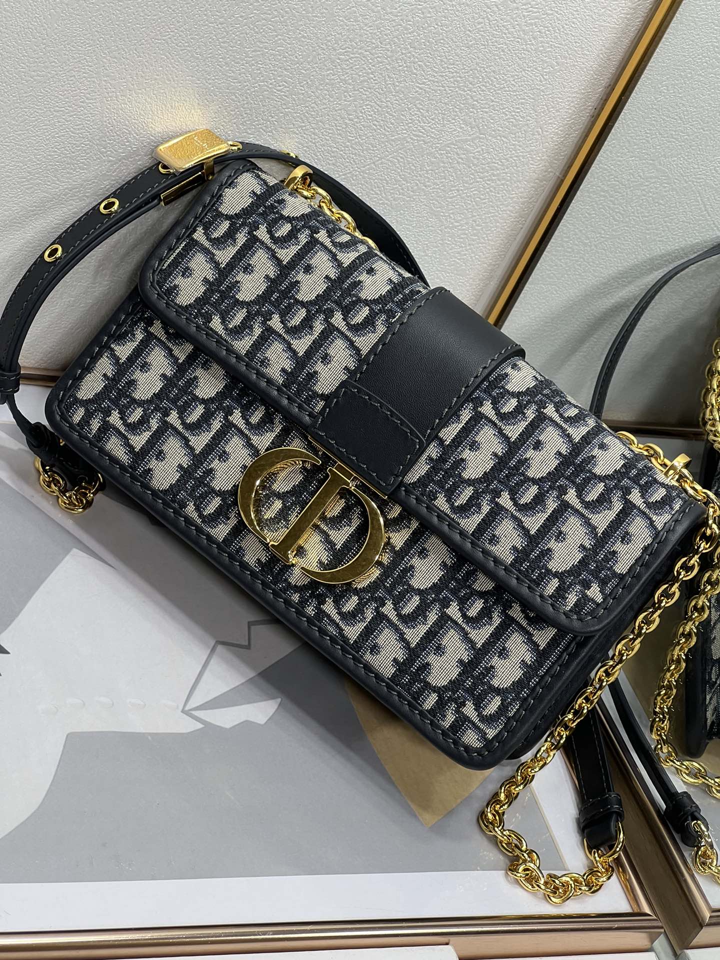 Wholesale Luxury Dior 30 Montaigne Bag Blue Dior Oblique Jacquard M9208Utzq_M928
