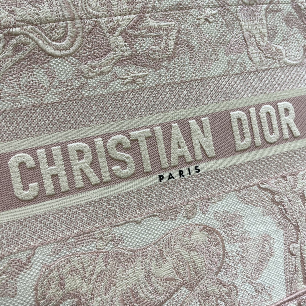 Wholesale Luxury Dior Book Tote Medium Pink Toile De Jouy Embroidery M1296Ztdt_M956 - Image 8