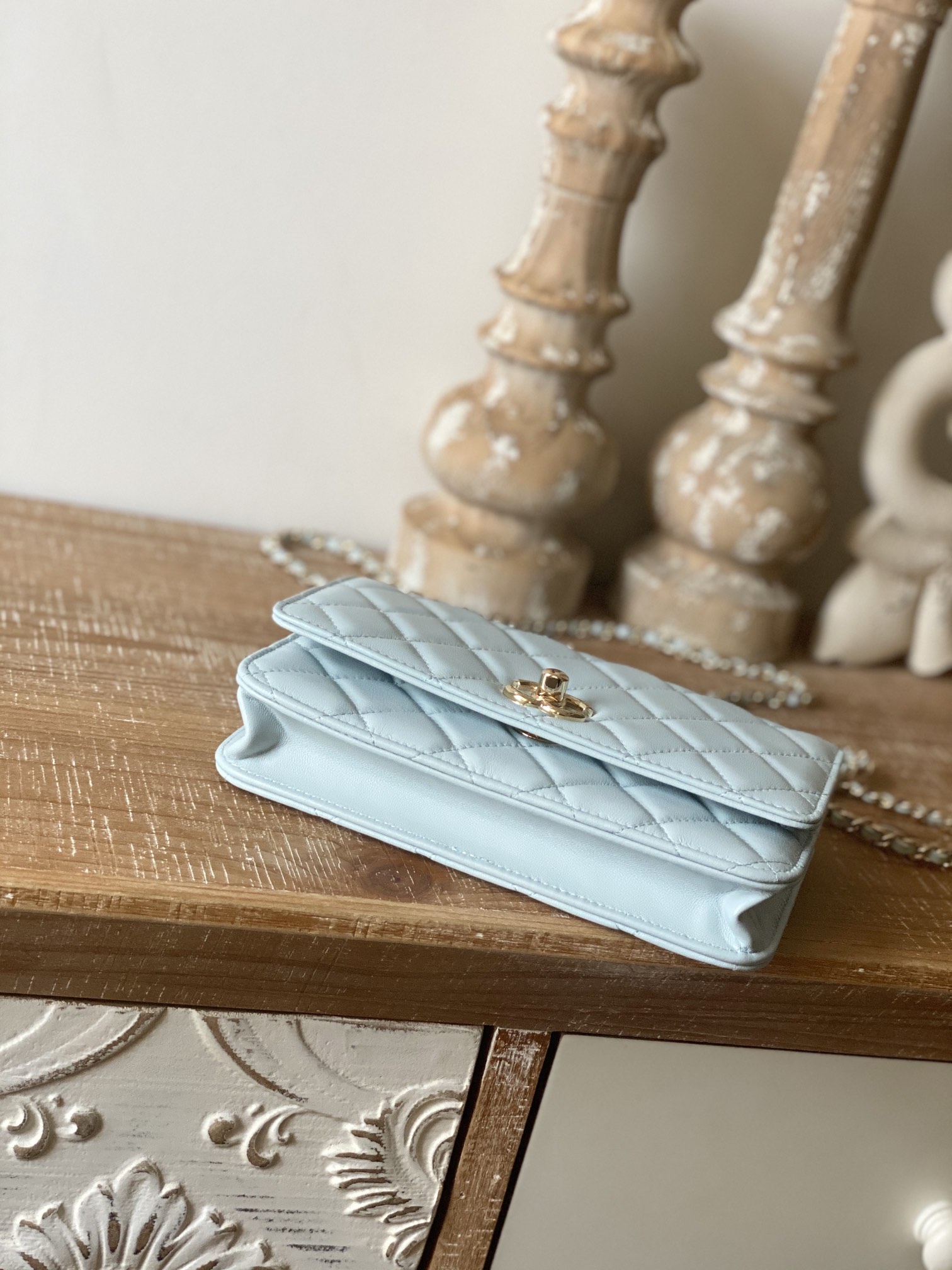 Wholesale Luxury Chanel Wallet On Chain Cloud Blue Ap1450 - Image 6