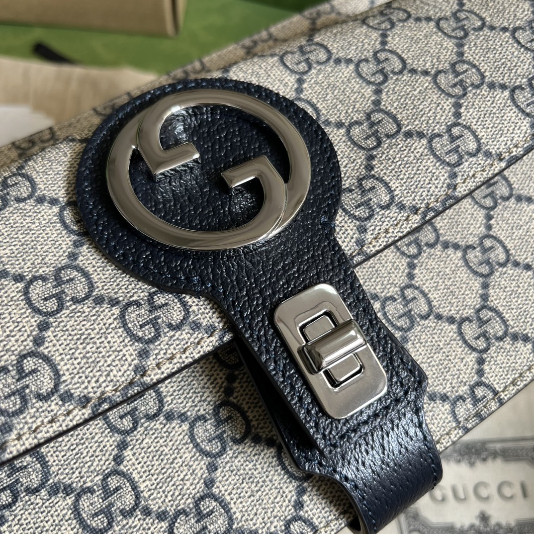 Wholesale Luxury Gucci Blondie Belt Bag Gg Supreme Canvas Grey 718154 - Image 4