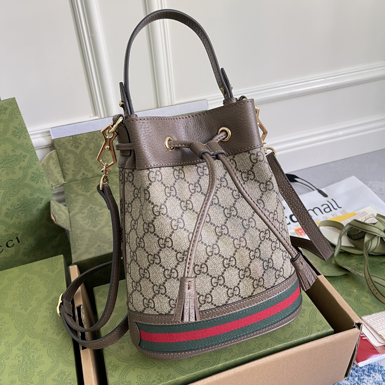 Wholesale Luxury Gucci Ophidia Gg Small Bucket Bag 550621 - Image 7
