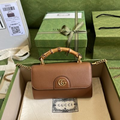 Wholesale Luxury Gucci Gg Small Top Handle Bag With Bamboo 675794