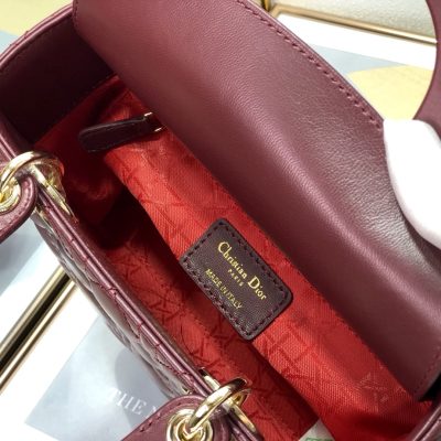Alternative view of Wholesale Luxury Dior Medium Lady Dior Bag Cherry Red Patent Cannage Calfskin M0565Owcb_M323