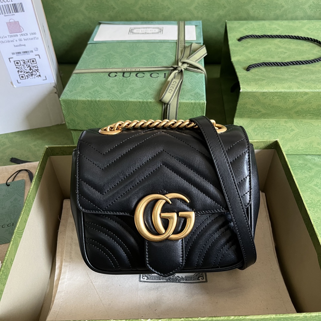 Wholesale Luxury Gucci Marmont Gg Black 739682