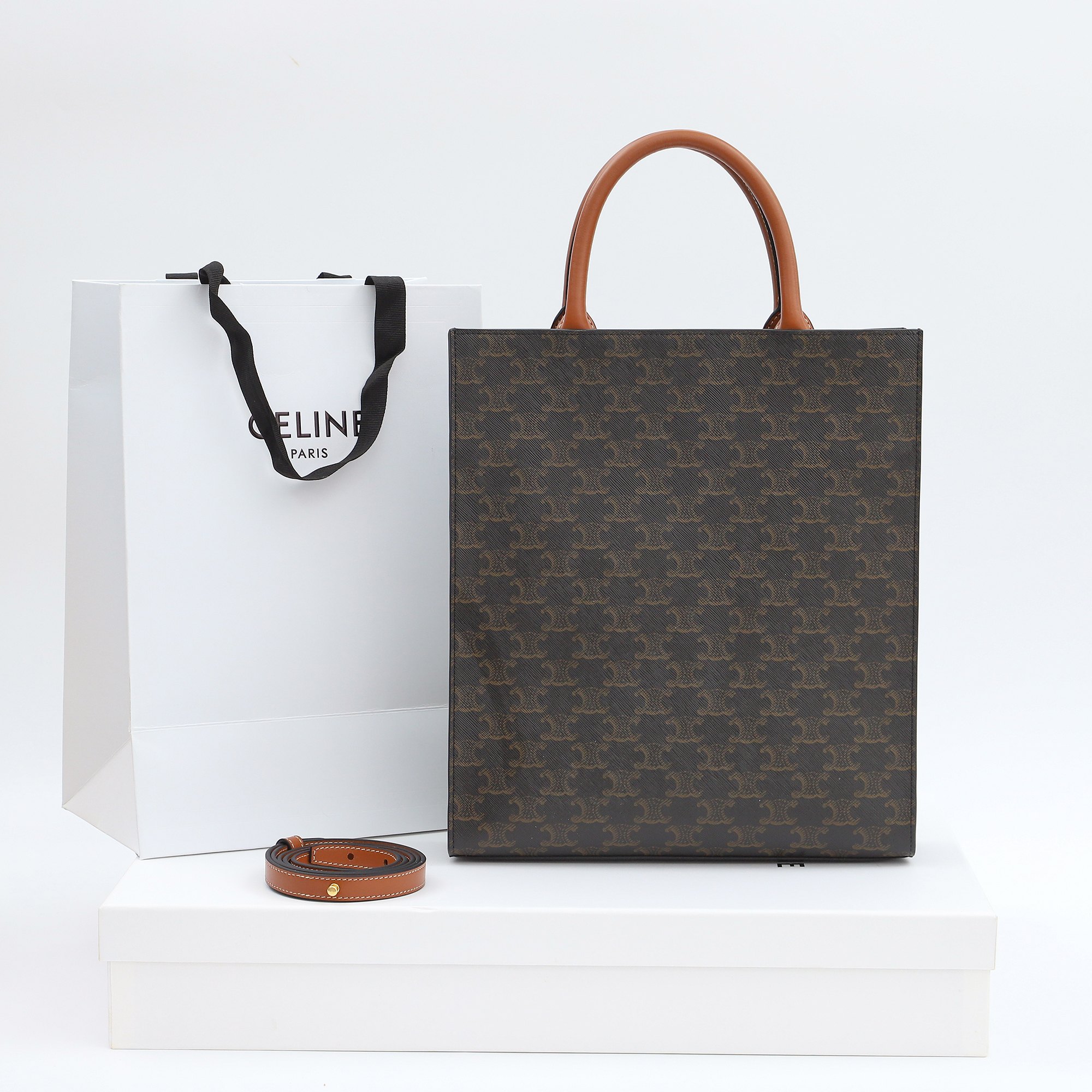 Wholesale Luxury Celine Small Cabas Vertical In Triomphe Canvas - Image 8