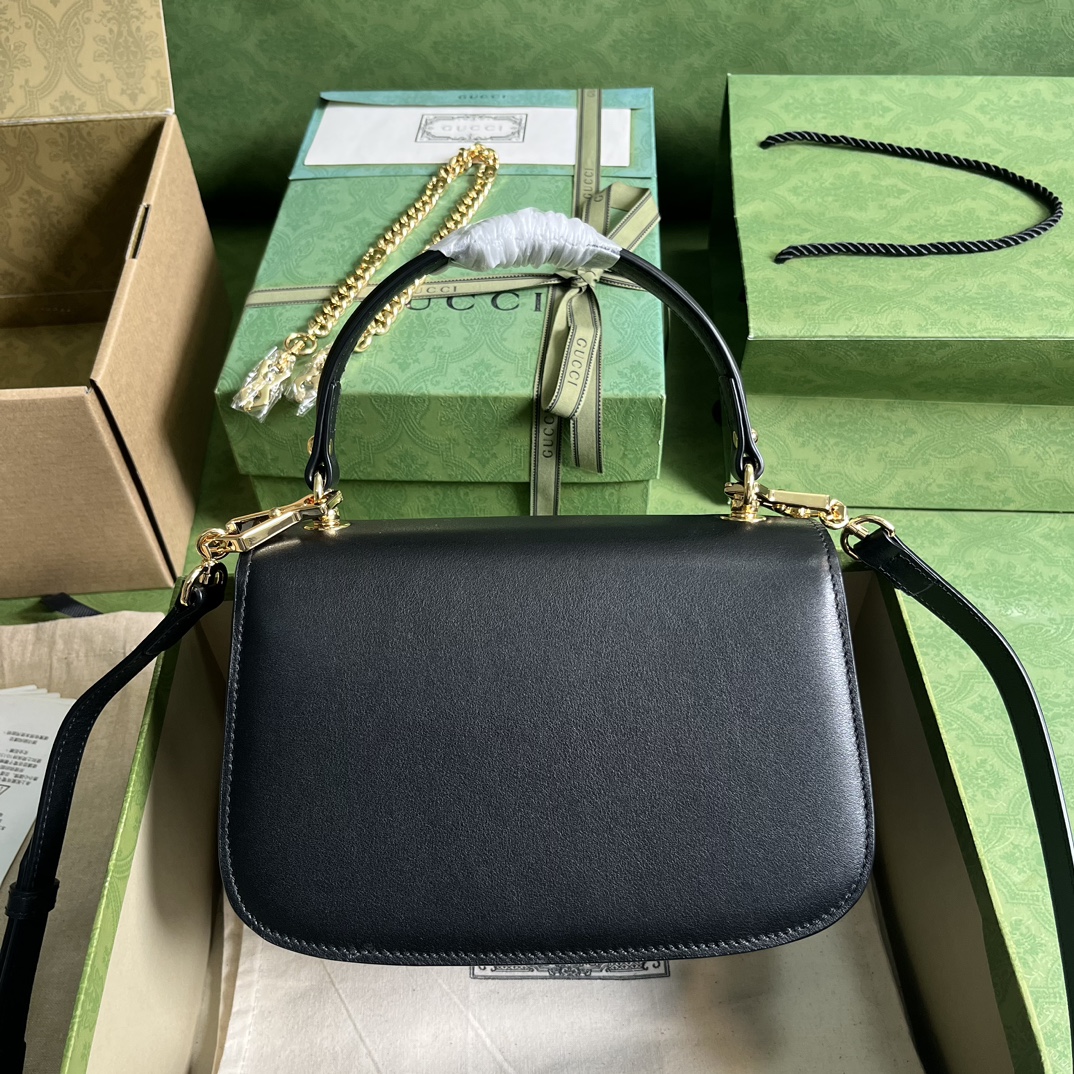Wholesale Luxury Gucci Blondie Top-Handle Bag Black 735101 - Image 4