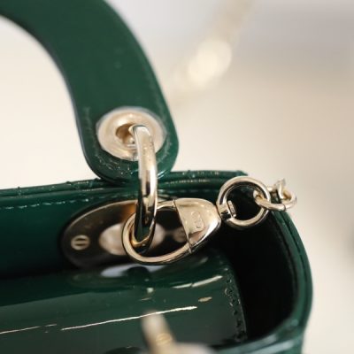 Alternative view of Wholesale Luxury Dior Mini Lady Dior Bag Emerald Green Patent Cannage Calfskin M0505Owcb_M81C