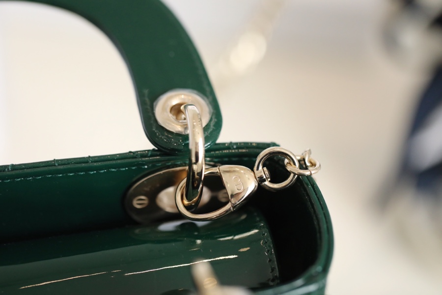 Wholesale Luxury Dior Mini Lady Dior Bag Emerald Green Patent Cannage Calfskin M0505Owcb_M81C - Image 2