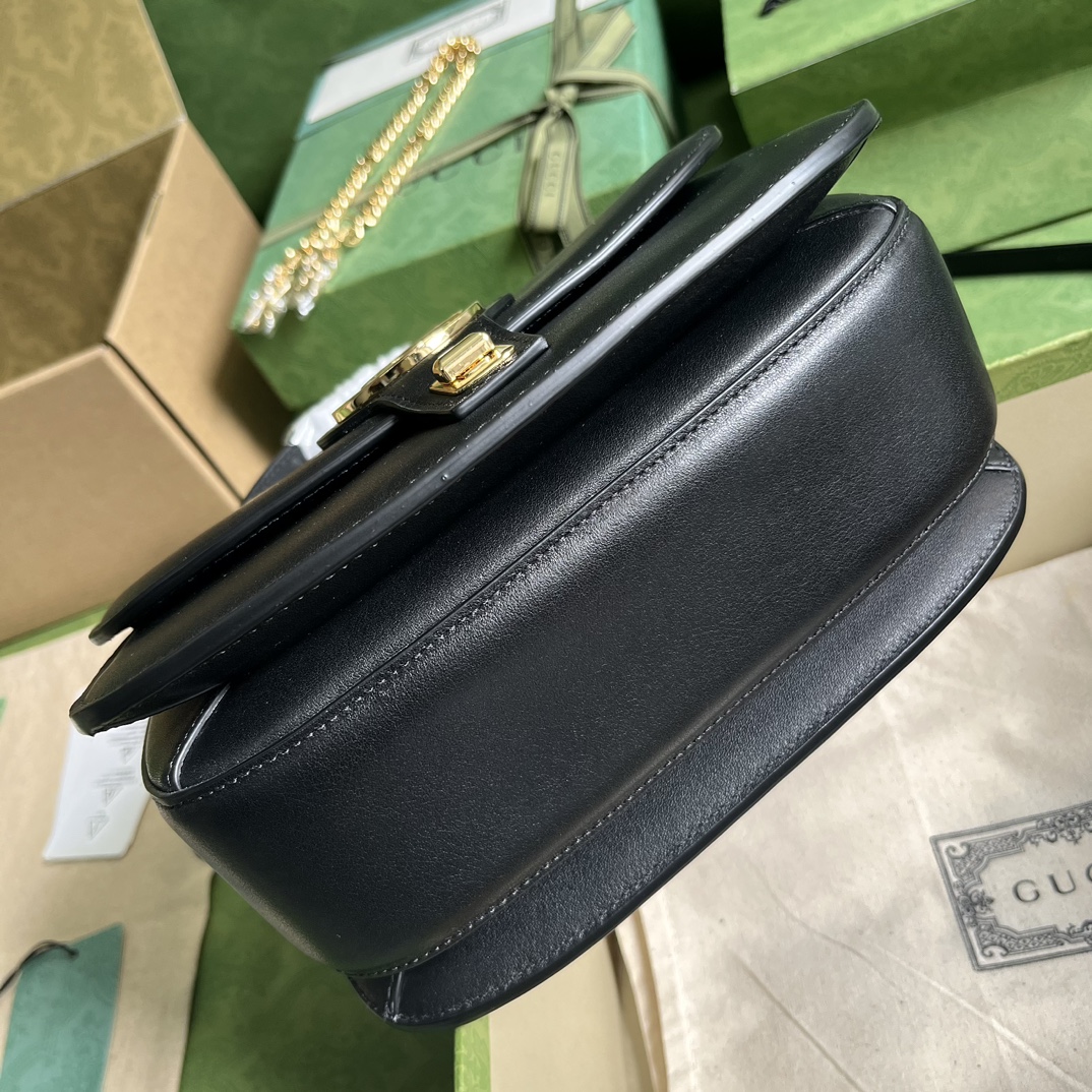 Wholesale Luxury Gucci Blondie Top-Handle Bag Black 735101 - Image 7