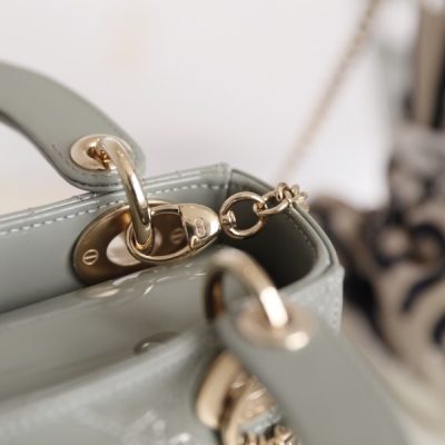Alternative view of Wholesale Luxury Dior Mini Lady Dior Bag Cloud Blue Patent Cannage Calfskin M0505Owcb_M81B