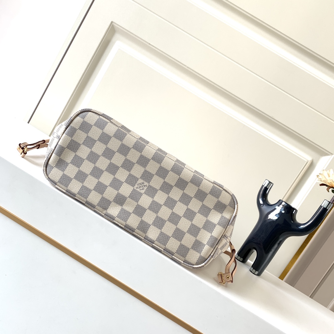 Wholesale Luxury Louis Vuitton Damier Azur Neverfull Pink Pm/Mm/Gm M41603 - Image 8