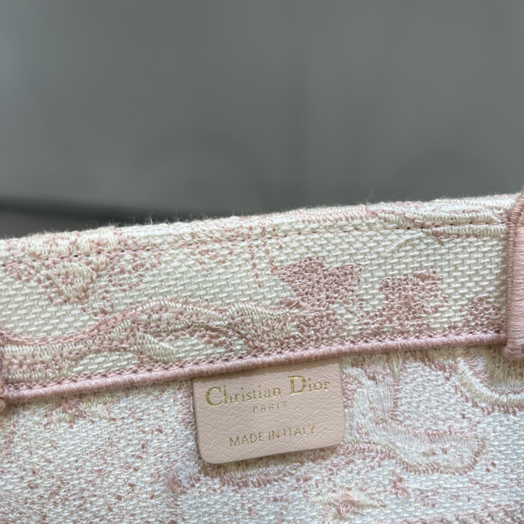 Wholesale Luxury Dior Book Tote Medium Pink Toile De Jouy Embroidery M1296Ztdt_M956 - Image 4