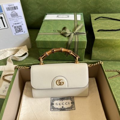 Wholesale Luxury Gucci Gg Small Top Handle Bag With Bamboo 675794