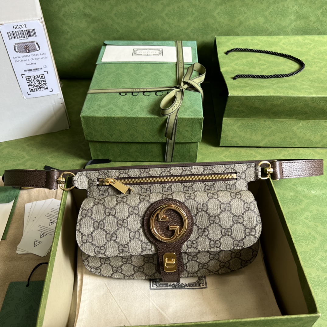 Wholesale Luxury Gucci Blondie Belt Bag Gg Supreme Canvas 718154